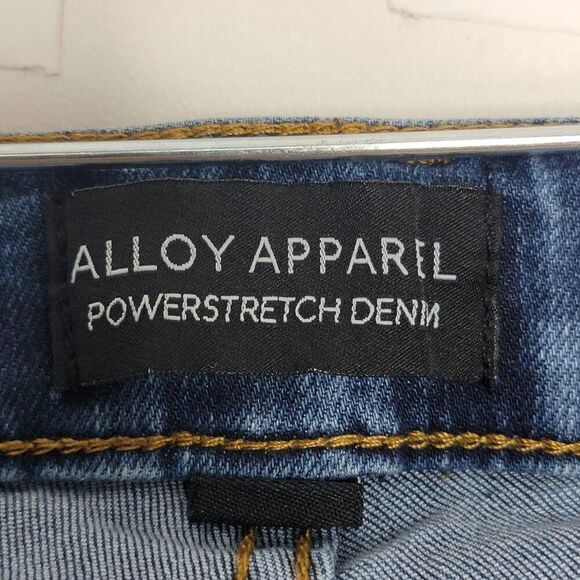 Alloy Apparel Women's Slim Bootcut Jeans Size 12 Medium Wash Blue Denim 29x36 - Picture 4 of 10